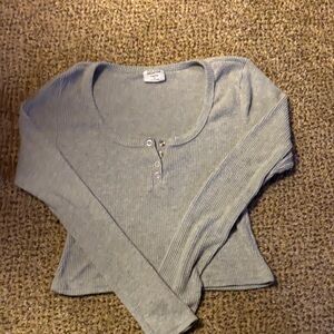 Rue21 Gray Ribbed Crop Top